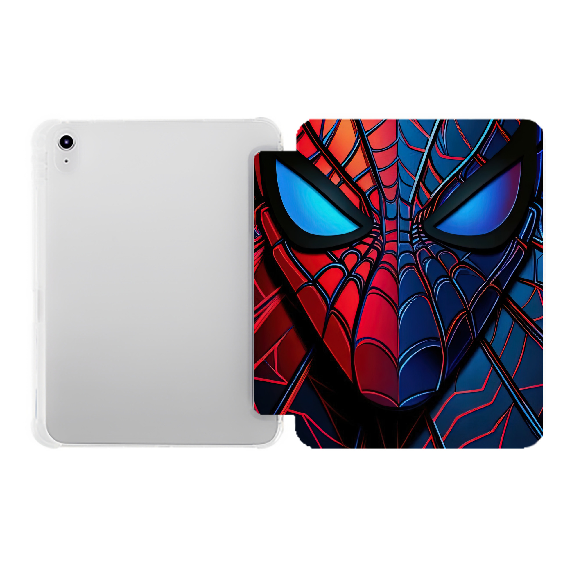 （画像用） Spider Man スパイダーマン IPad ケース ペン収納付き 三つ折りスタンド PUレザー×シリコン 対応機種9.5/10.5/10.9インチ
